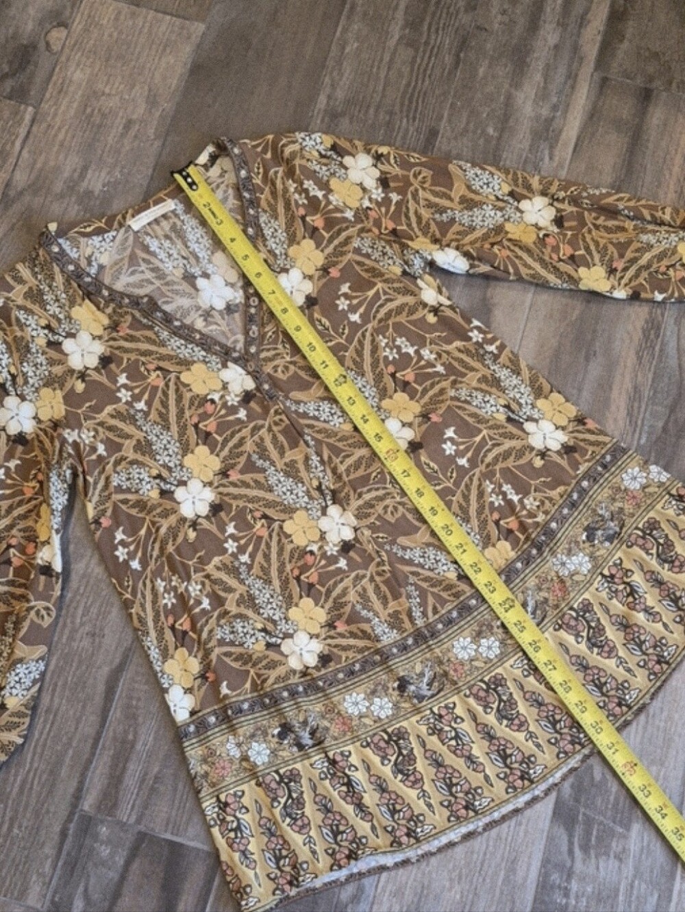 SPELL Spell & the Gypsy Collective Bianca Long Sleeve Floral Tunic Dress, XS - Picture 12 of 15
